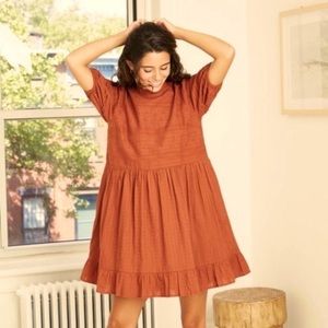 Universal thread puff sleeve dress